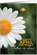 Father in Law Happy April Birthday Daisy April Birth Month Flower card