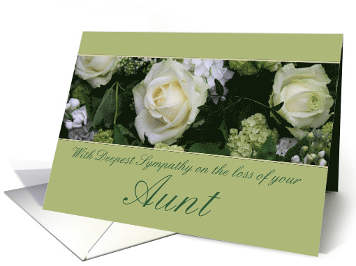 Aunt White Rose Sympathy card (778797)