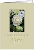 Aunt White Rose Sympathy card
