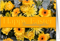 Granddaughter Yellow Happy Easter Flowers card