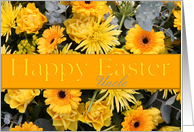 Uncle Yellow Happy Easter Flowers card