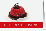 Spanish Happy Father’s Day Red Fruitcake with Chocolate card