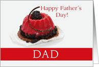 Dad Father’s Day Red Fruitcake with Chocolate card