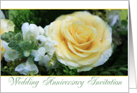 Wedding Anniversary Invitation - Yellow Rose card