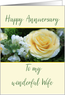 Wife Wedding Anniversary Yellow Rose card