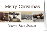 New Mexico State specific Merry Christmas card Winter collage card