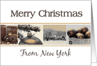 New York State specific Merry Christmas card Winter collage card
