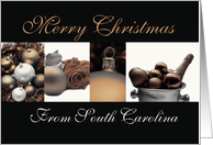 South Carolina State specific Merry Christmas card Winter collage card