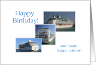 Happy Birthday Cruise Ship Card