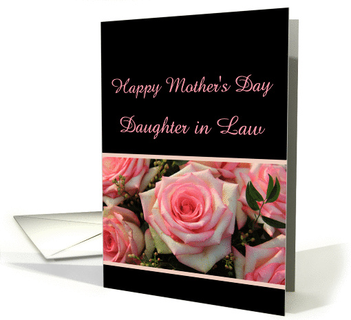 Pink rose mother's day card for Daughter in Law card (909744)