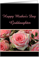 Mother’s Day for Goddaughter Big Pink Roses card