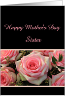 Sister Mother’s Day Big Pink Rose card