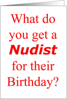 Nudist Birthday card