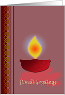 Diwali Greetings-Lamp card