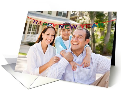 Happy new year banner photo card (853996)