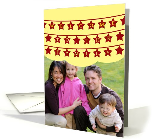 Welcome to the family banner photo card (855715)