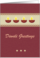 Diwali Greetings with Traditional Lamps card