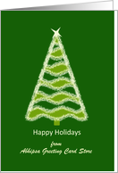 Business happy holidays custom card with Christmas tree card