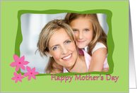 Green frame Mother’s day photo card