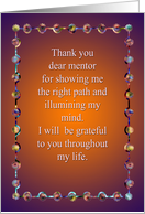 Thank You Mentor Card