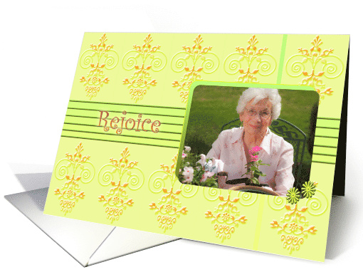 Photo Easter Card with decorative fine delicate design on... (985059)