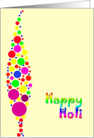 Holi - Indian festival of colors - card with colorful bright dots. card