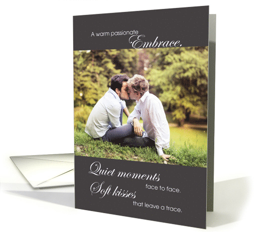 Gay Couple Passionate Love and Romance Nature Theme card (1472800)