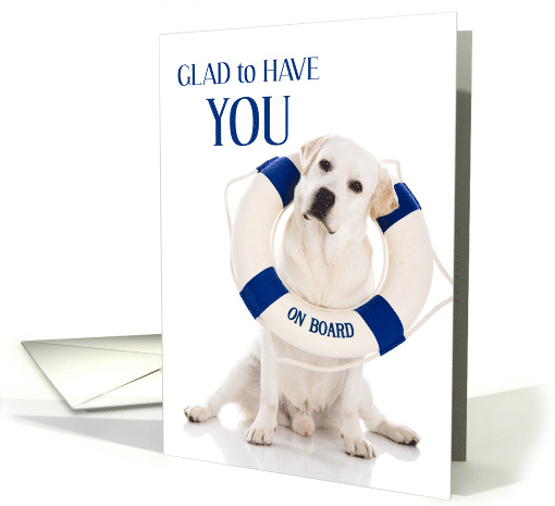 Welcome Aboard Funny Labrador Retriever Nautical card (1568516)