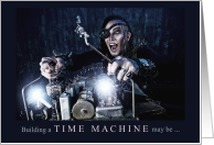 Funny Steampunk Birthday with Time Machine Theme card