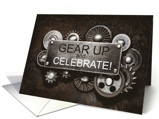 Steampunk Birthday Gear Up and Celebrate card (1570712)