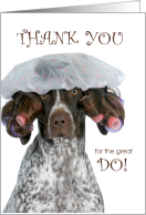 Pet Groomer Thank You Funny German Shorthaired Pointer card