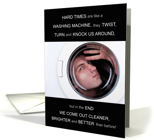 Funny Encouraging Words Washing Machine Theme card (1573538)