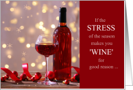 Wine Lover’s Christmas in Burgundy Red card