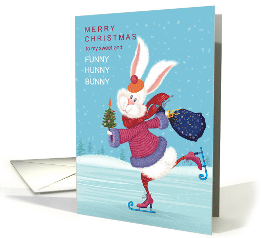 for Wife Sweet Hunny Bunny Christmas card (1588428)
