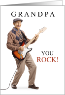 for Grandpa on Grandparents Day Rock and Roll card