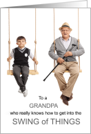 for Grandpa on Grandparents Day Swing of Things card