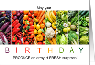 Garden Fresh Produce Birthday card