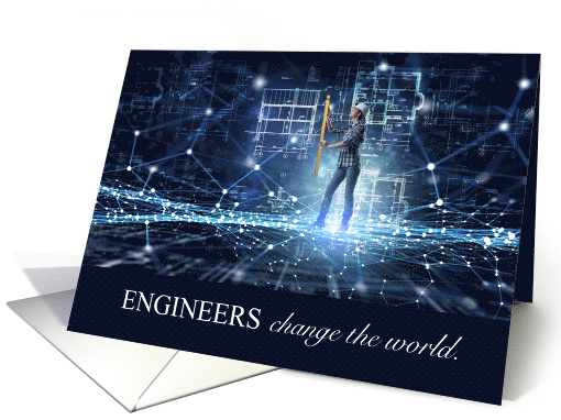 Engineering Graduate Congratulations Change the World card (1682062)