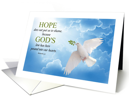 Encouragment Hope in God's Love Dove card (1725652)