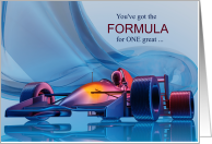 Birthday Formula One Racing Theme Concept Car card