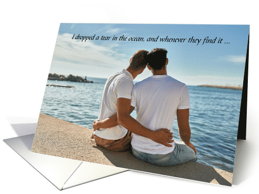 Gay Couple Love and Romance Water's Edge card (1744482)