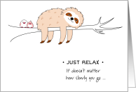 12 Step Recovery Encouragement Sloth card