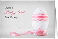 Congratulations Baby Girl Expecting a Baby Pink Egg card