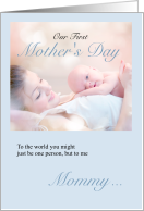 First Mother’s Day from Baby in Soft Blue card