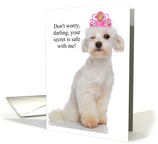 Funny Birthday Bichon Frise Dog in a Tiara card (1775760)