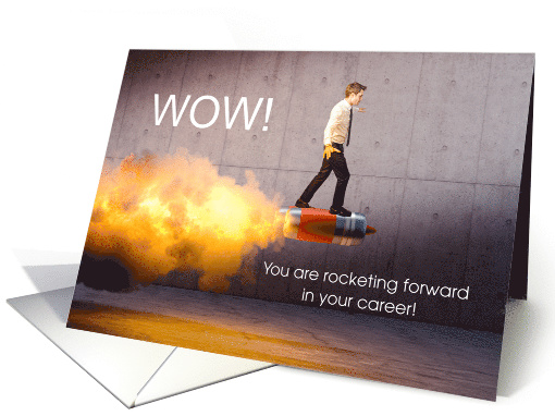Promotion Congratulations Rocketing Forward card (1809246)