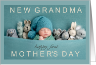 New Grandma 1st Mother’s Day Boy Boy Blue card