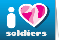 I Heart Soldiers | Pink card