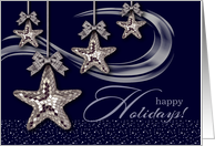 Christmas Greetings for Military with Christmas Star Ornaments card