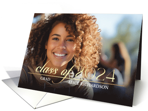 Class of 2024 Graduation Party Invitation Custom Photo card (1278640)